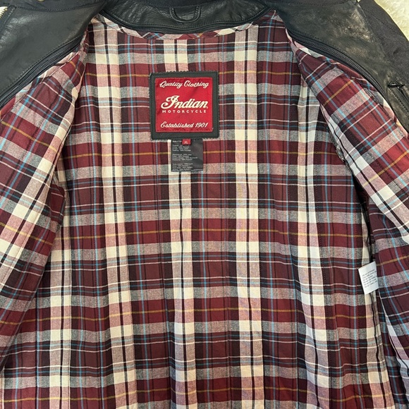 Indian Motorcycle Black Full Leather Coat Jacket Size: Women's XL - Picture 9 of 14